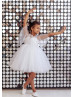 Ivory Lace Tulle Airy Boho Flower Girl Dress